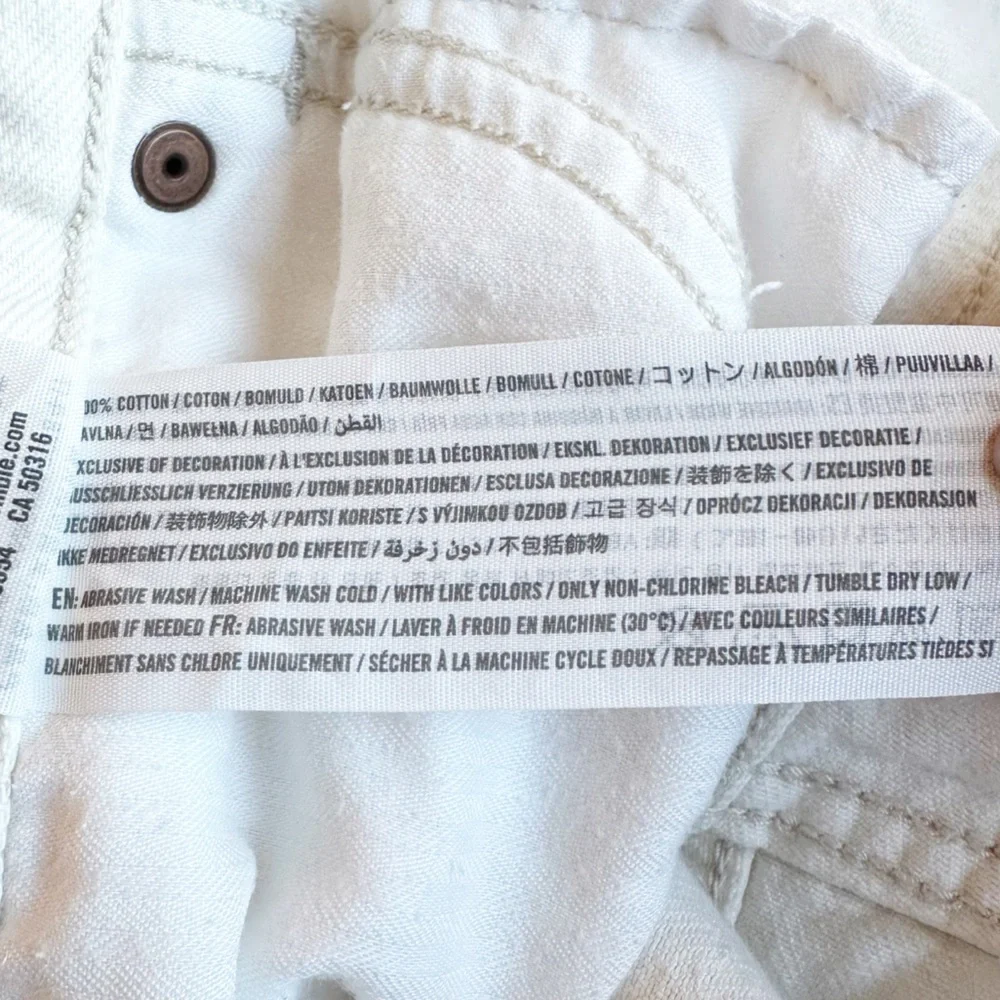 Abercrombie & Fitch White High Rise Vintage Straight Jeans 28 - Picture 7 of 7